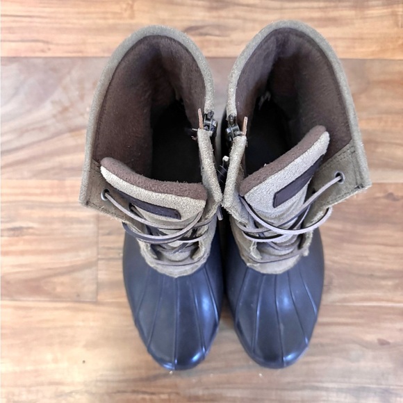 Sperry Saltwater Women’s Rain Waterproof Duck Boots Suede Tan size 9.5 Preppy - Picture 4 of 9
